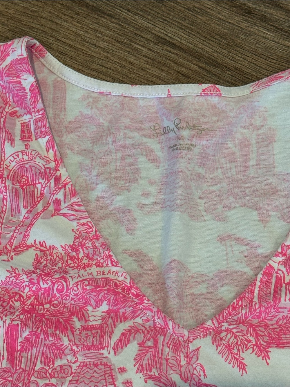 Lilly Pulitzer Jannie V-Neck Bell Sleeve Dress in Pink PB Anniversary Toile - Picture 7 of 12